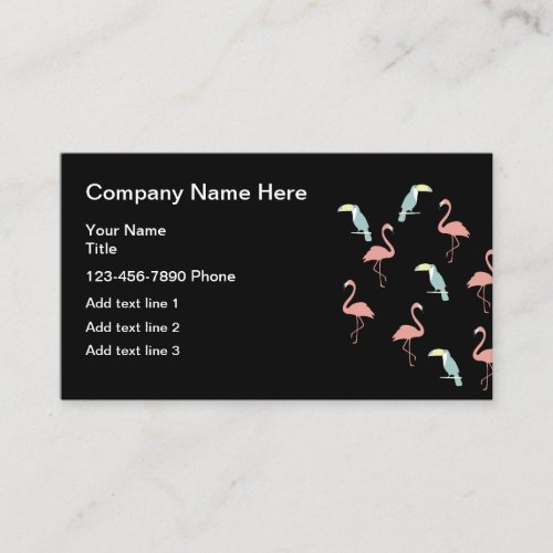 Tropical Theme Simple Business Cards