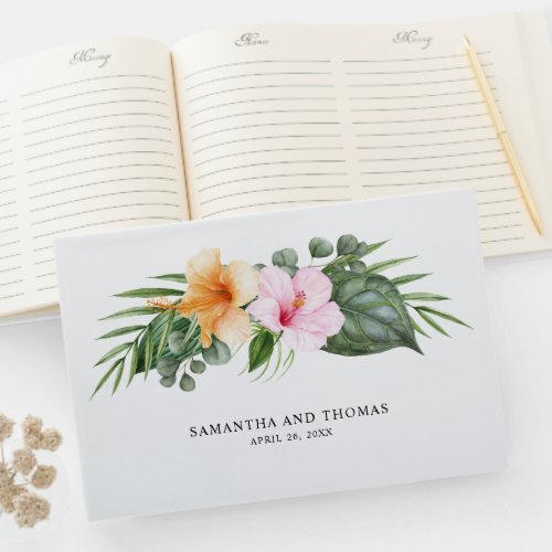 Tropical Theme Wedding with Your Photo Guest Book