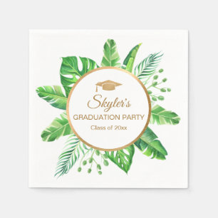 Tropical Themed Graduation Party Napkins