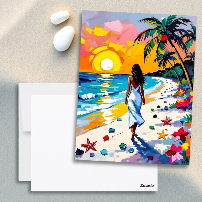 Tropical Themed Keeping in Touch Postcard (Creator Uploaded)