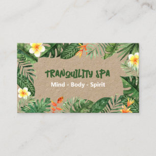 Tropical Themed Spa Bath & Body Business Card