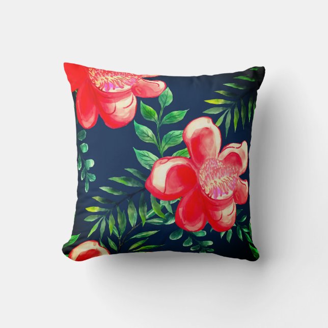 Tropical Throw Pillow (Front)