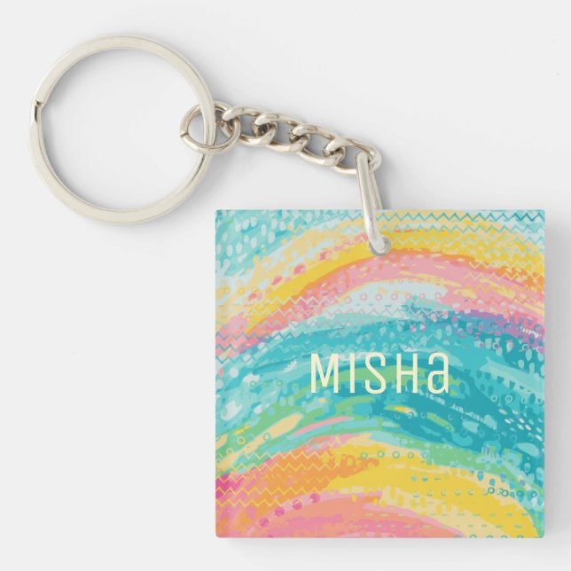 Tropical Tide Pool Dreams Keychain (Front)