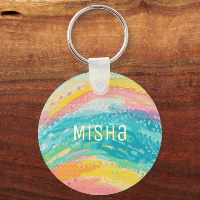 Tropical Tide Pool Dreams Keychain (Front)