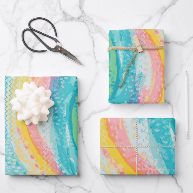 Tropical Tide Pool Dreams Wrapping Paper Sheets (Front)