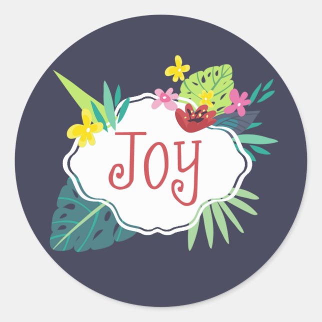 Tropical Tidings Sticker Label (Front)