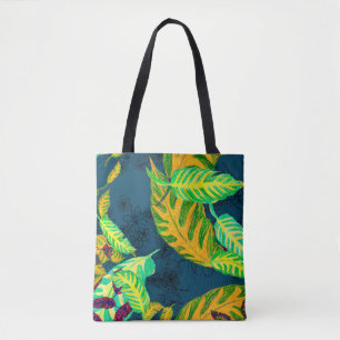 Tropical Tie Dye Blue Gouache. Tropical Pattern. G Tote Bag