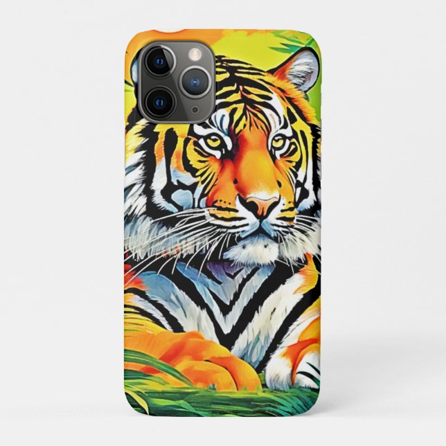 Tropical Tiger Art Case-Mate iPhone Case (Back)