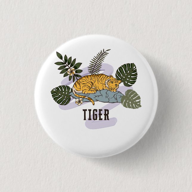 Tropical Tiger Rest Button (Front)