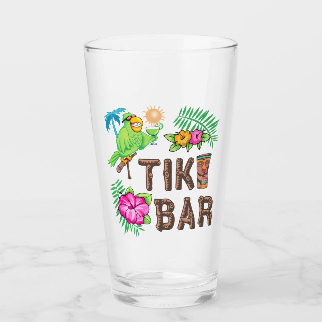 TROPICAL TIKI BAR GLASS (Front)