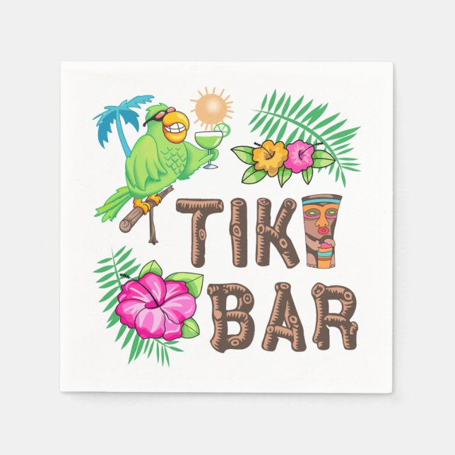 TROPICAL TIKI BAR NAPKINS (Front)