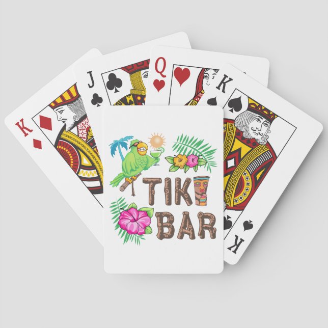 TROPICAL TIKI BAR POKER CARDS (Back)