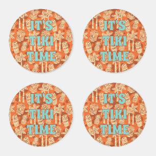 Tropical Tiki Bar Tiki Time Coaster Set