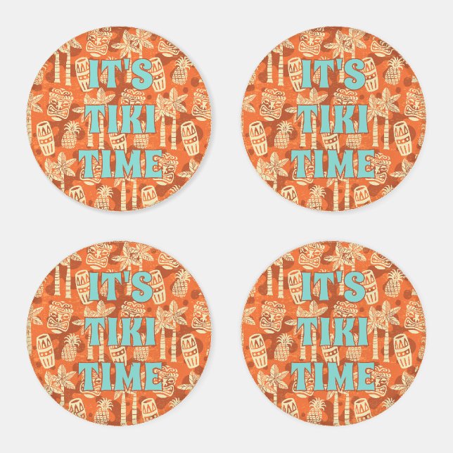 Tropical Tiki Bar Tiki Time Coaster Set (Set)