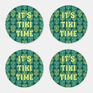 Tropical Tiki Bar Tiki Time Coaster Set