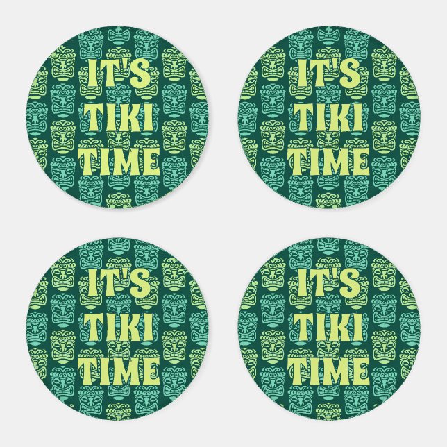 Tropical Tiki Bar Tiki Time Coaster Set (Set)