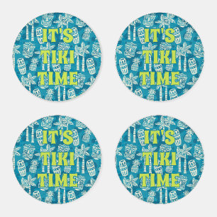Tropical Tiki Bar Tiki Time Coaster Set