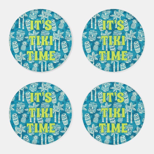 Tropical Tiki Bar Tiki Time Coaster Set (Set)