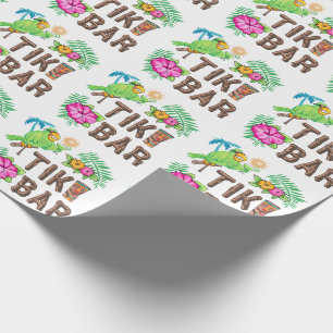 TROPICAL TIKI BAR WRAPPING PAPER