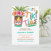 Tropical Tiki Luau Couples Shower Invitation (Standing Front)