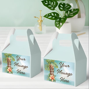 Tropical Tiki Party Favor Boxes