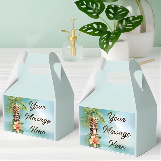 Tropical Tiki Party Favor Boxes (Creator Uploaded)