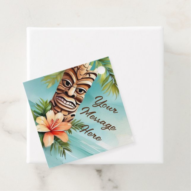 Tropical Tiki Party Favor Tags (In Situ)