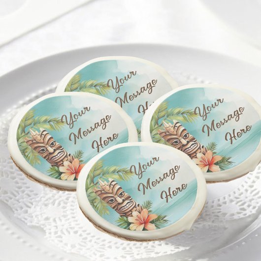 Tropical Tiki Party Sugar Cookie