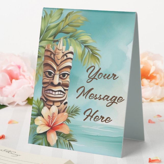 Tropical Tiki Party Table Tent (In SItu (Wedding))