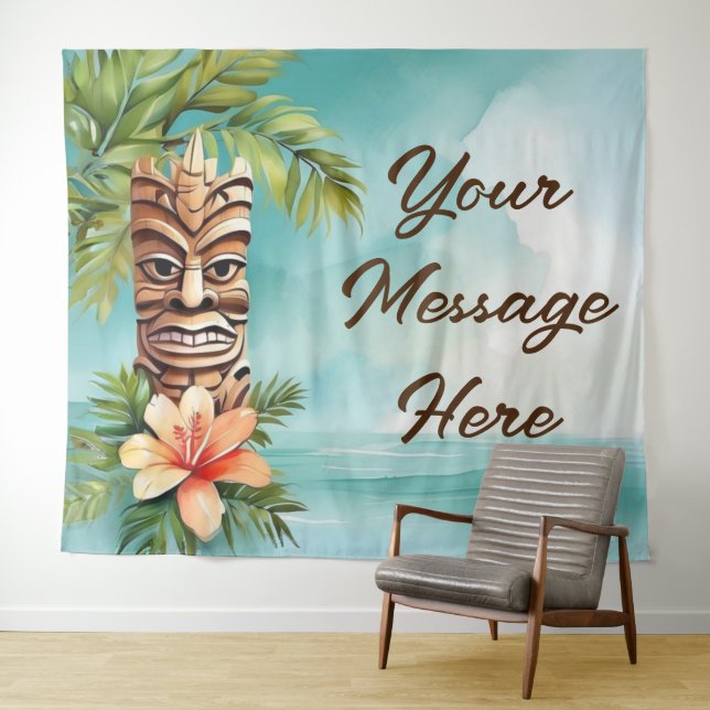 Tropical Tiki Party Tapestry (In Situ (Horizontal))