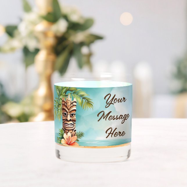 Tropical Tiki Party Whiskey Glass (Insitu (Wedding))