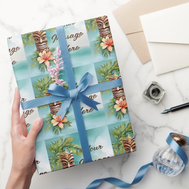 Tropical Tiki Party Wrapping Paper (Gifting)