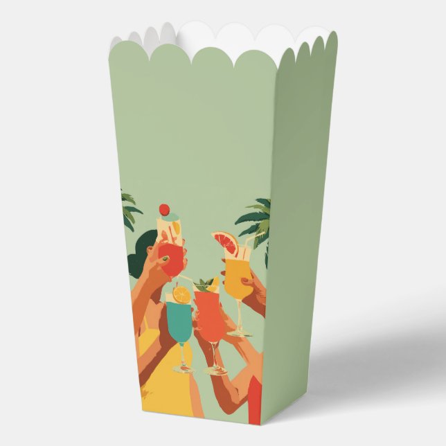 Tropical Toast to Bride-to-Be Favor Boxes (Back)