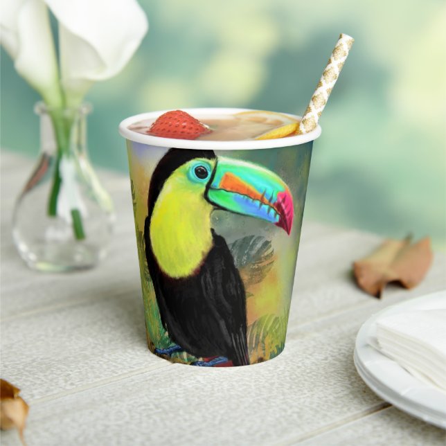 Tropical Toco Toucan Bird Paper Cups (Insitu)