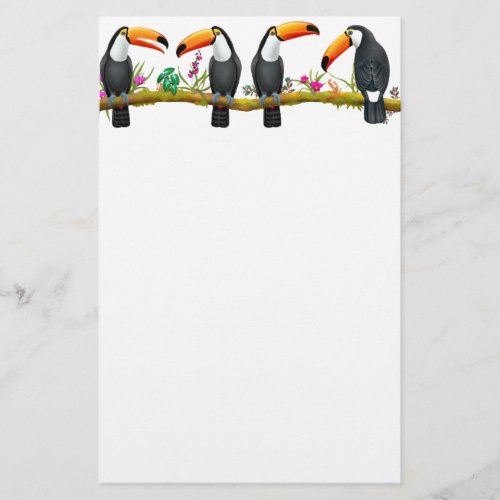 Tropical Toco Toucan Birds Stationery