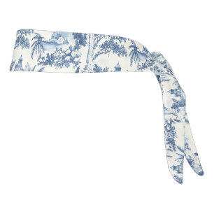 Tropical Toile De Jouy Tie Headband