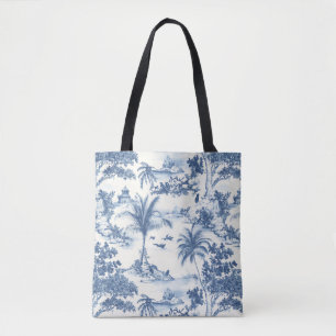 Tropical Toile De Jouy Tote Bag