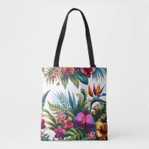 Tropical tote bags