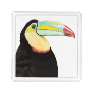 Tropical Toucan Bird Acrylic Tray