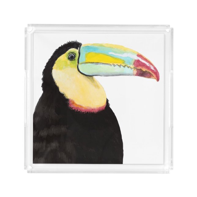 Tropical Toucan Bird Acrylic Tray (Front)