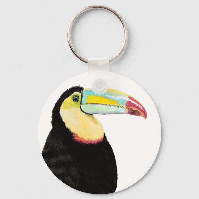 Tropical Toucan Bird Keychain (Front)