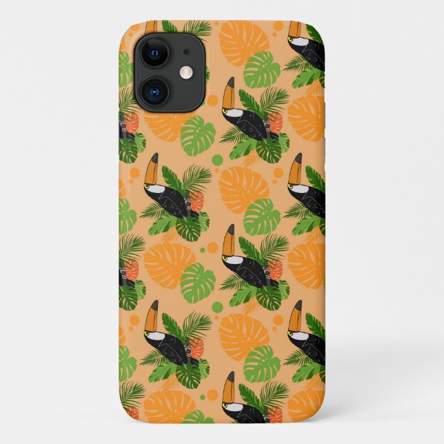 Tropical Toucan Bird Seamless Pattern Case-Mate iPhone Case (Back)
