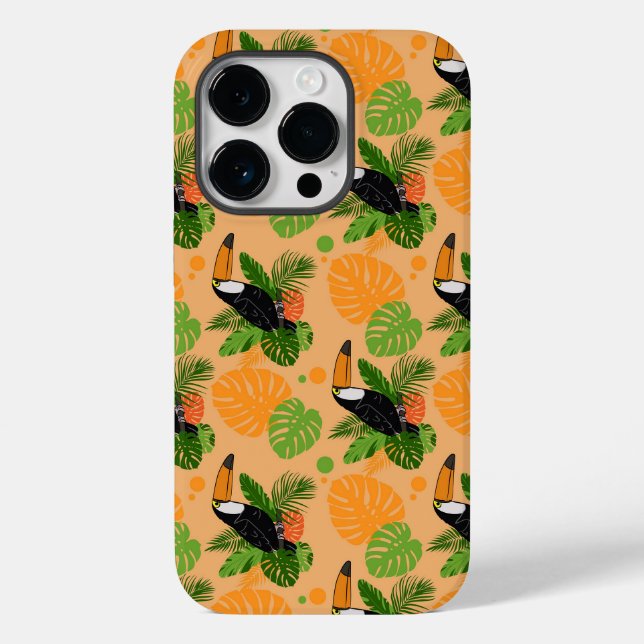 Tropical Toucan Bird Seamless Pattern Case-Mate iPhone Case (Back)