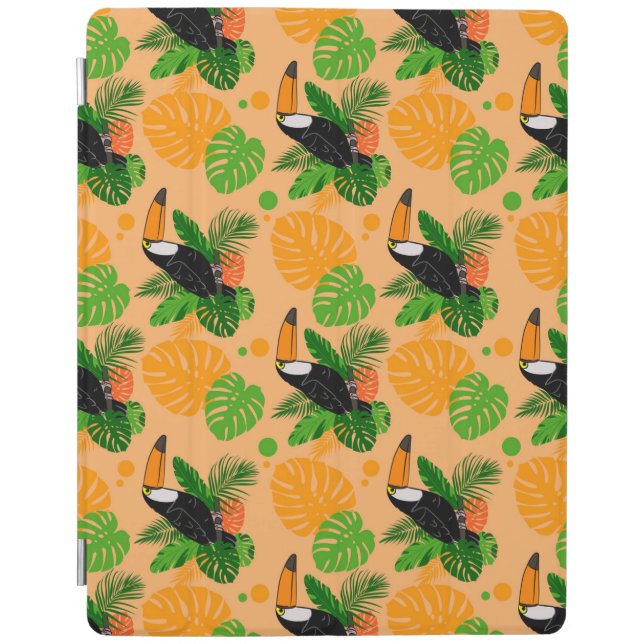 Tropical Toucan Bird Seamless Pattern iPad Smart Cover (Front)