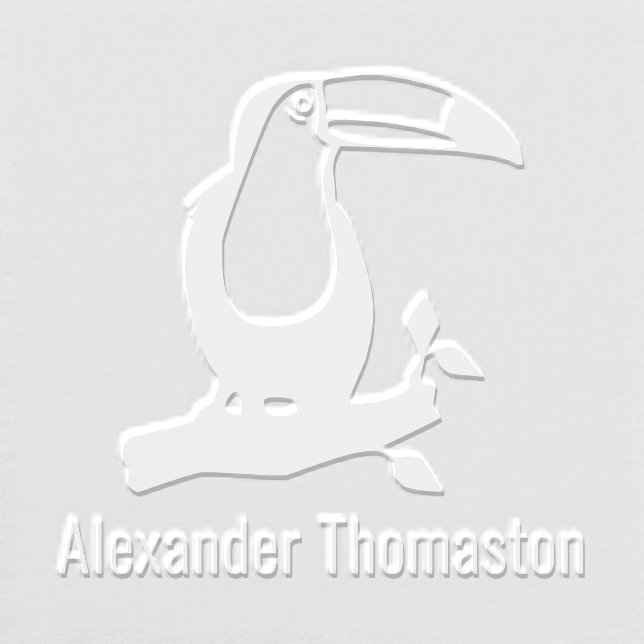 Tropical Toucan Bird Silhouette #2 Name Embosser (Design)