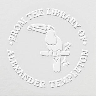 Tropical Toucan Bird Silhouette From the Library Embosser