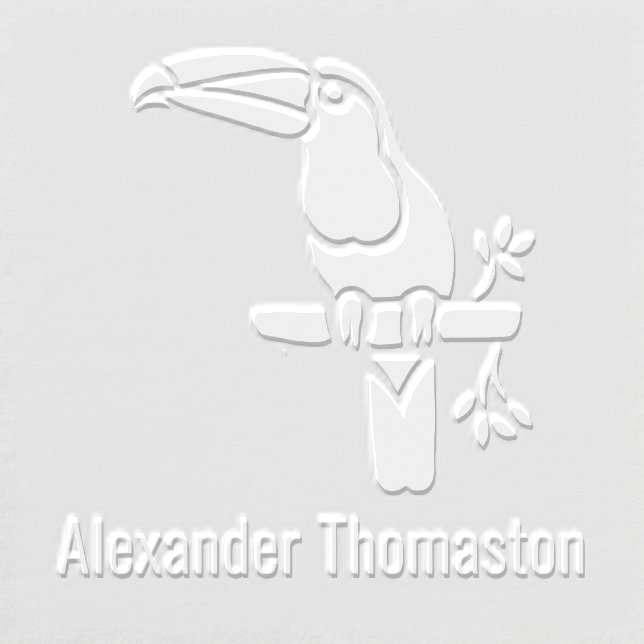 Tropical Toucan Bird Silhouette Name Embosser (Design)