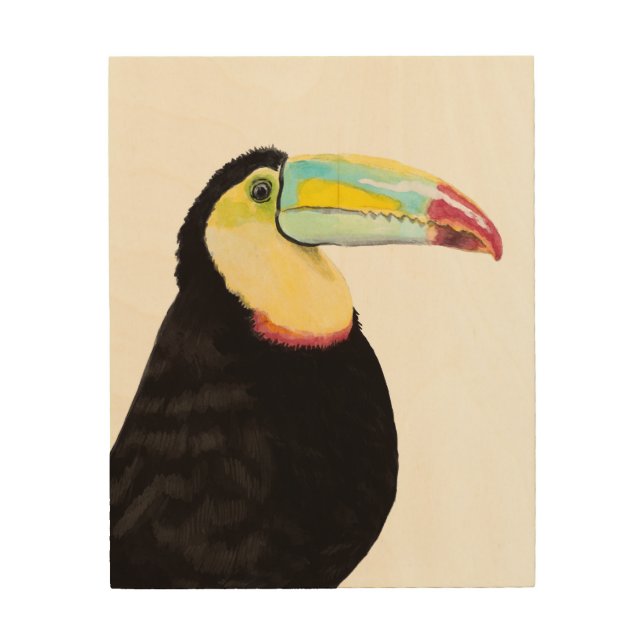 Tropical Toucan Bird Wood Wall Art (Front)