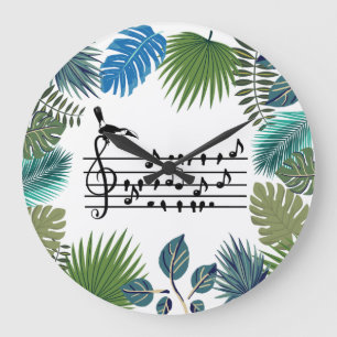 Tropical Toucan Birdsong Large Clock