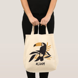 Tropical Toucan Botanical Tote Bag